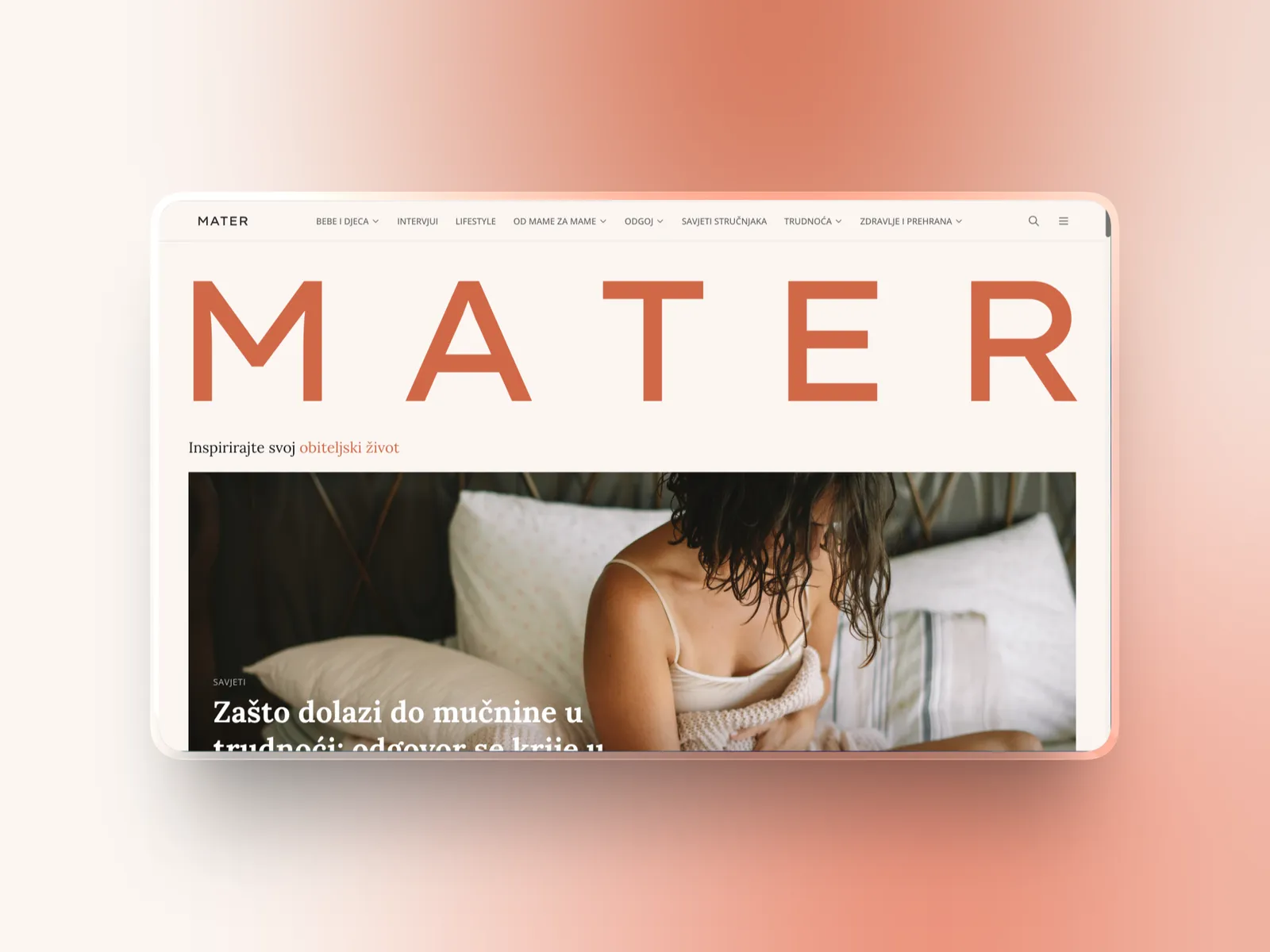 Matermag — Media & Publishing website by Webframe